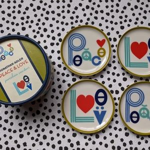 Jonathan Adler Peace & Love Coasters
